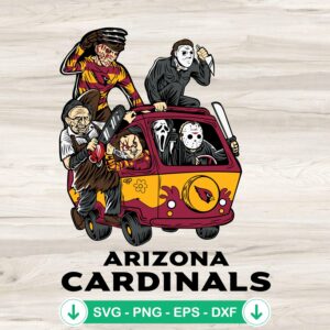 Horror Characters Arizona Cardinals SVG file for cutting machines