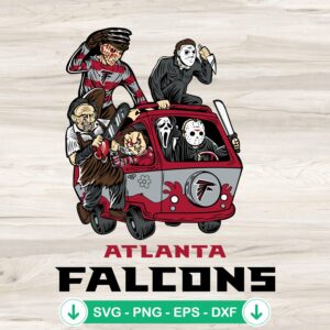 Horror Characters Atlanta Falcons SVG file for cricut cutting machine