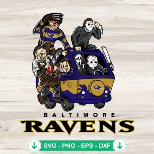 Horror Characters Baltimore Ravens SVG file - cricut svg cut file