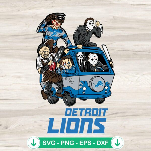 Horror Characters Detroit Lions SVG file for Cricut and cutting machine