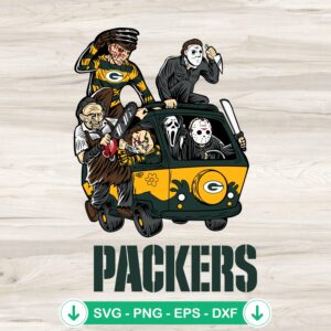 Horror Characters Green Bay Packers SVG file for cutting machine