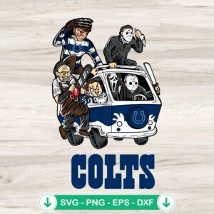 Horror Characters Indianapolis Colts SVG file for cutting machines
