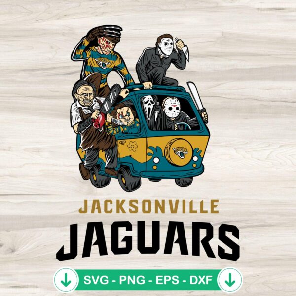 Horror Characters Jacksonville Jaguars SVG file for cutting machine