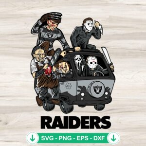 Horror Characters Las Vegas Raiders SVG file for cutting machine