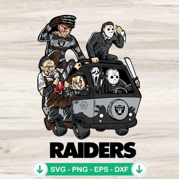 Horror Characters Las Vegas Raiders SVG file for cutting machine