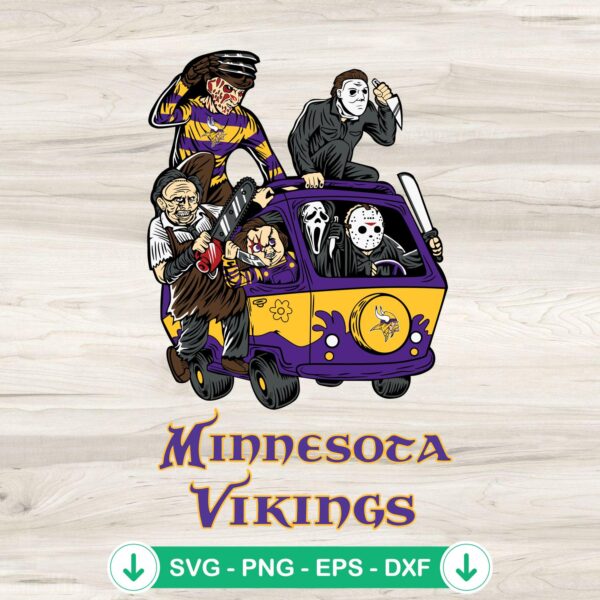 Horror Characters Minnesota Vikings SVG file for cutting machine