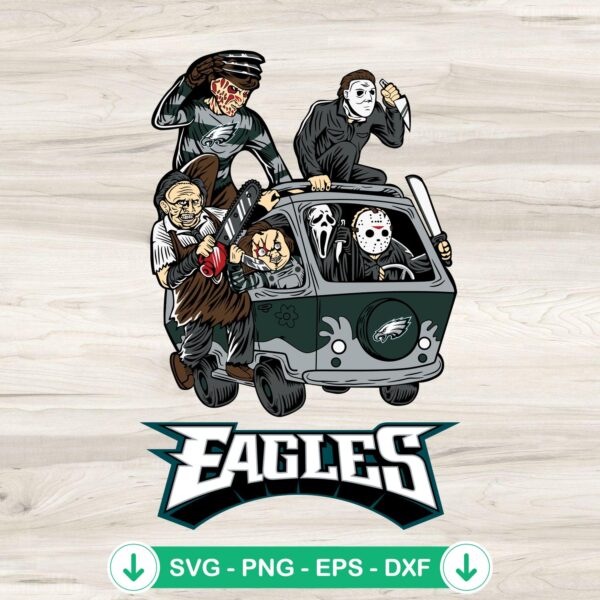 Horror Characters Philadelphia Eagles SVG file for Cricut