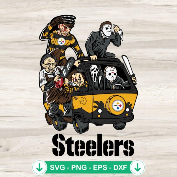 Horror Characters Pittsburgh Steelers svg file for cutting machines