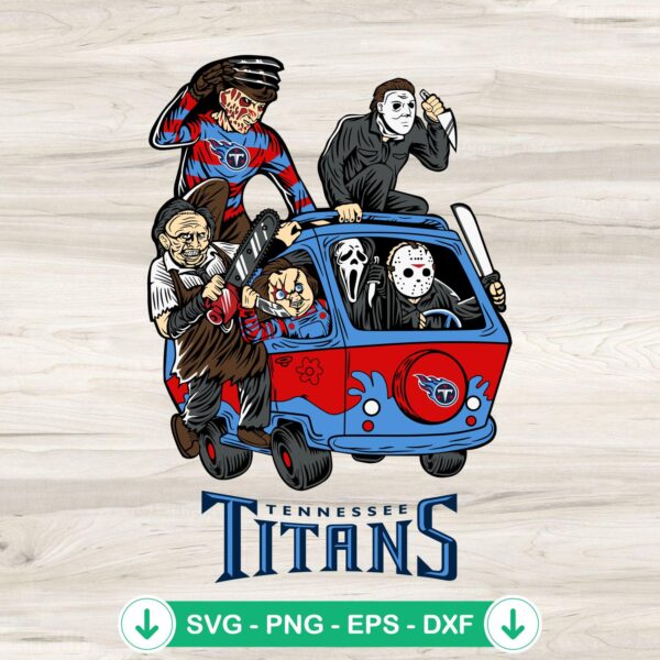 Horror Characters Tennessee Titans SVG file for cricut