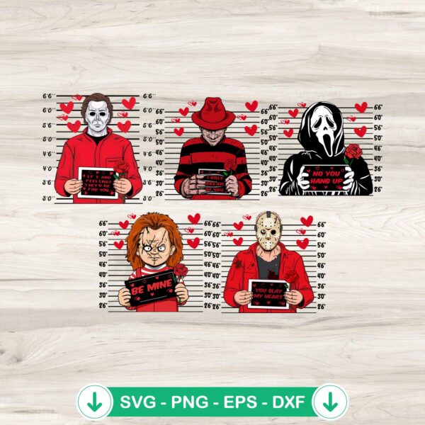 Horror Valentine SVG Bundle, cricut svg cut files