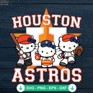 Houston Astros Hello Kitty SVG file for Cricut cutting machine