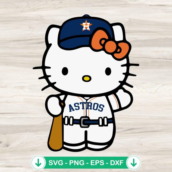 Houston Astros Hello Kitty Night 2024 svg file for cricut svg cutting