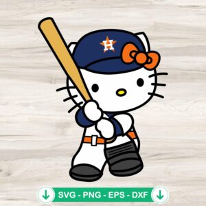 Houston Astros Hello Kitty SVG file for cutting machine