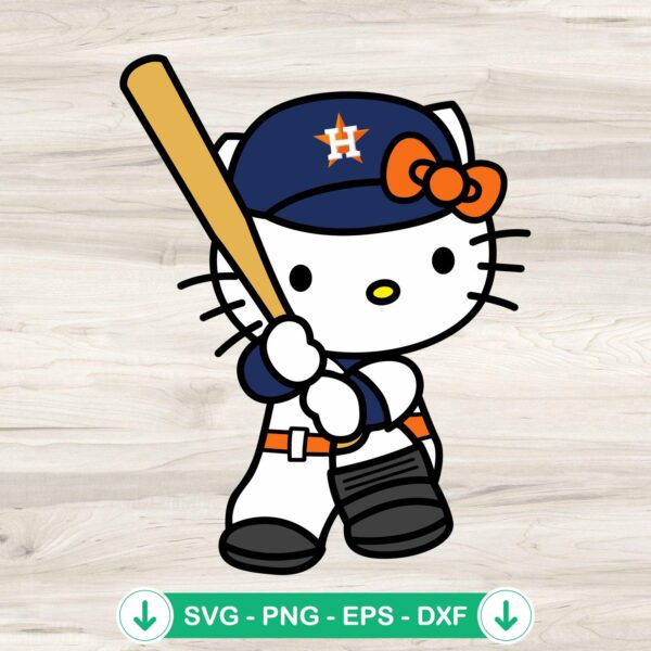 Houston Astros Hello Kitty SVG file for cutting machine