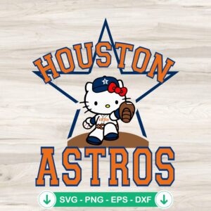 Houston Astros Hello Kitty svg file for cutting machine