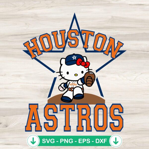 Houston Astros Hello Kitty svg file for cutting machine