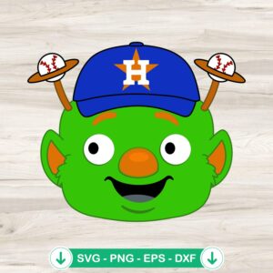 Houston Astros Orbit mascot SVG file for cutting machines