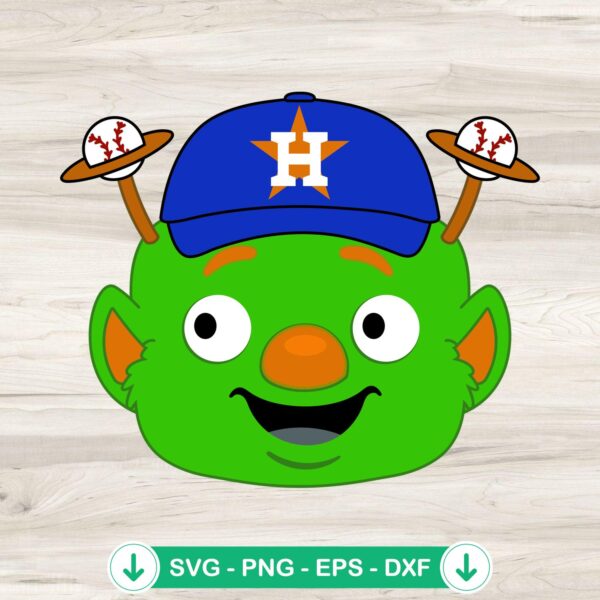 Houston Astros Orbit mascot SVG file for cutting machines
