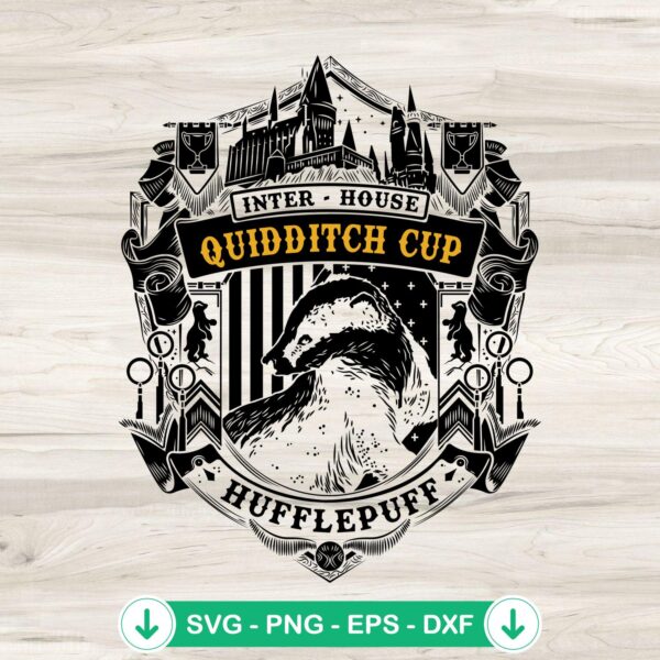 Hufflepuff Quidditch Team SVG file for Cricut cutting machine
