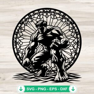Hulk Mandala SVG file, cutting file for Cricut