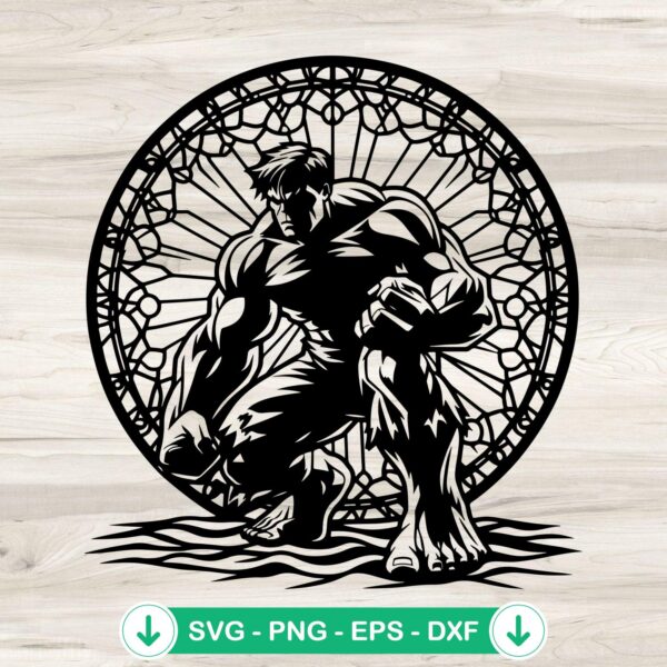 Hulk Mandala SVG file, cutting file for Cricut