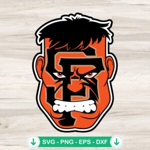 Hulk San Francisco Giants svg file, cutting file for baseball