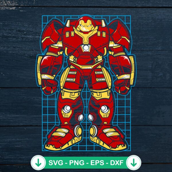 Hulkbuster SVG file for Iron Man Armor Mark XLIV cutting file