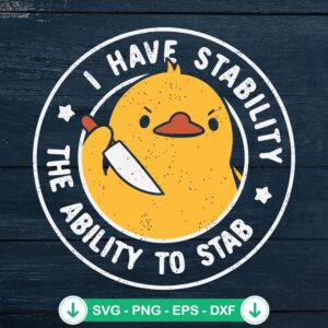 Funny Duck Knife SVG file for Cricut cutting file