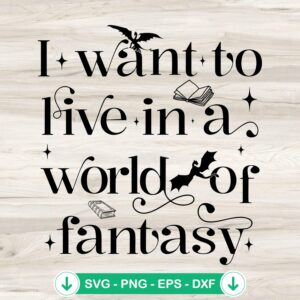 Fantasy book lover SVG file for Cricut and DIY projects
