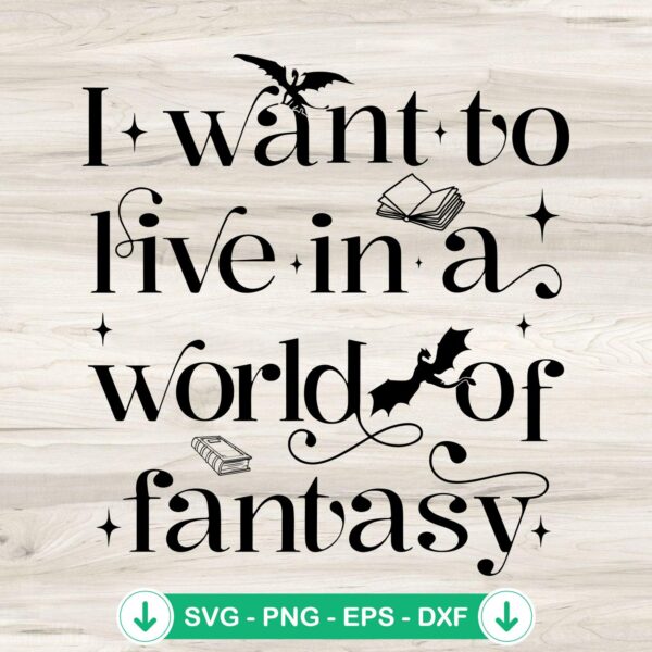 Fantasy book lover SVG file for Cricut and DIY projects