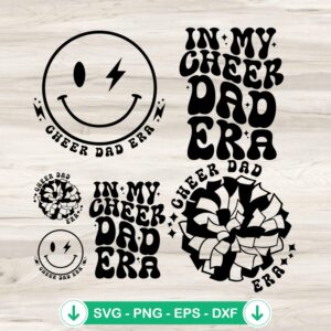In My Cheer Dad Era SVG file for Cricut, cutting file