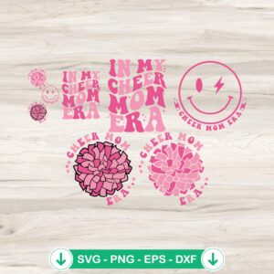 In My Cheer Mom Era SVG Bundle - cricut svg cut file