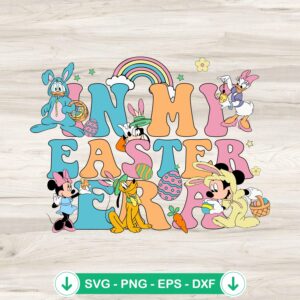 In My Easter Era Disney SVG file featuring cute mouse and friends as an Easter bunny