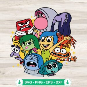 Inside Out 2 svg file for Cricut cutting machine
