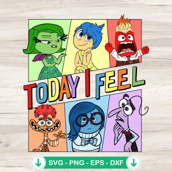 Inside Out 2 Today I Feel SVG file for Cricut cutting machine
