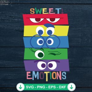 Inside Out Sweet Emotions SVG file for Cricut cutting