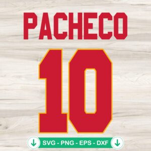 Isiah Pacheco 10 SVG file for Cricut cutting machine