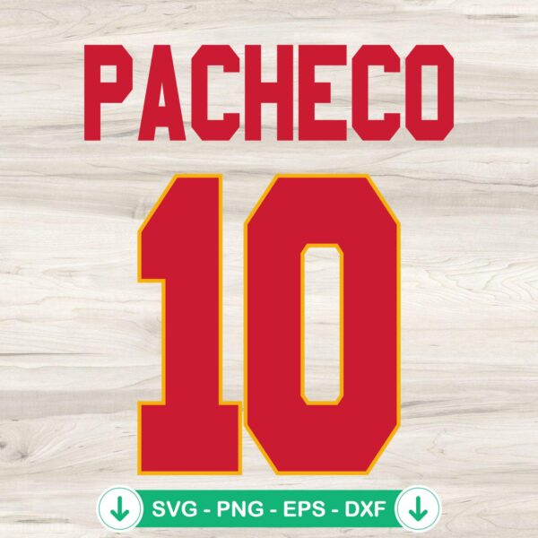 Isiah Pacheco 10 SVG file for Cricut cutting machine