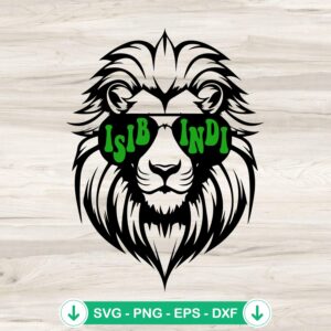 Isibindi Lion with Sunglasses svg file, cricut svg cut file