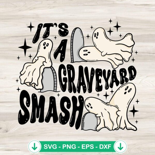 Its a Graveyard Smash SVG file for Halloween crafts