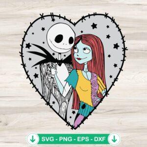 Jack And Sally SVG file for cutting machines and DIY projects