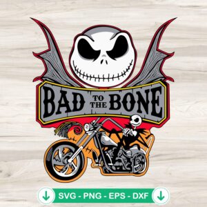 Jack Skellington Bad To The Bone svg file for cutting machine