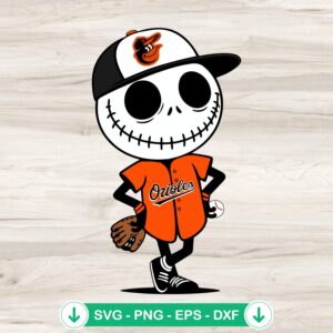 Jack Skellington Baltimore Orioles SVG file for cutting machine