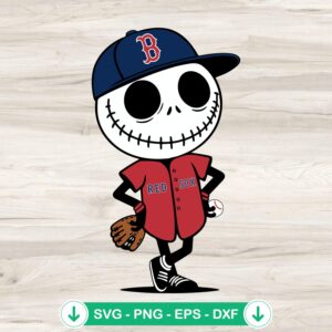 Jack Skellington Boston Red Sox svg file for cutting machine