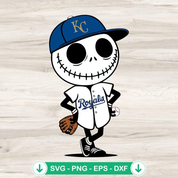 Jack Skellington Kansas City Royals svg file for cutting