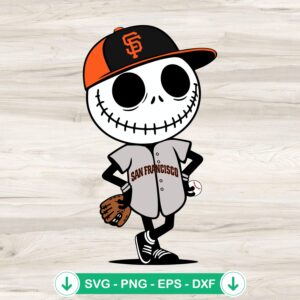 Jack Skellington SVG file for San Francisco Giants baseball cut file