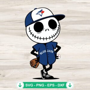 Jack Skellington Toronto Blue Jays SVG file, Halloween cut file