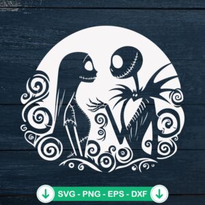 Jack and Sally SVG file for cutting machine, craft project