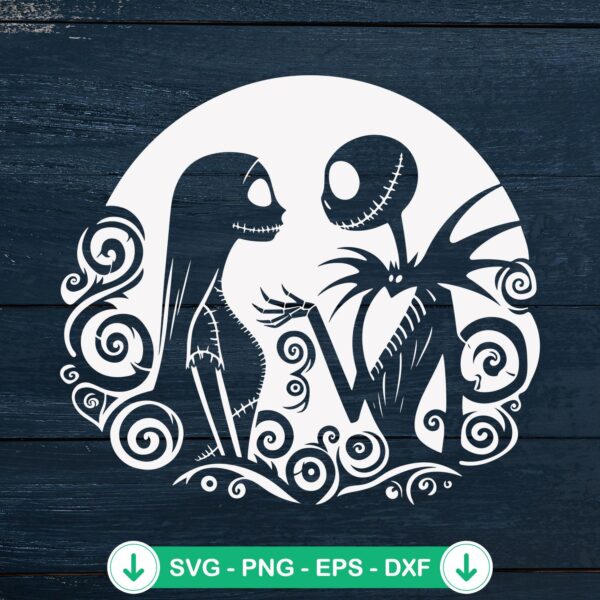 Jack and Sally SVG file for cutting machine, craft project