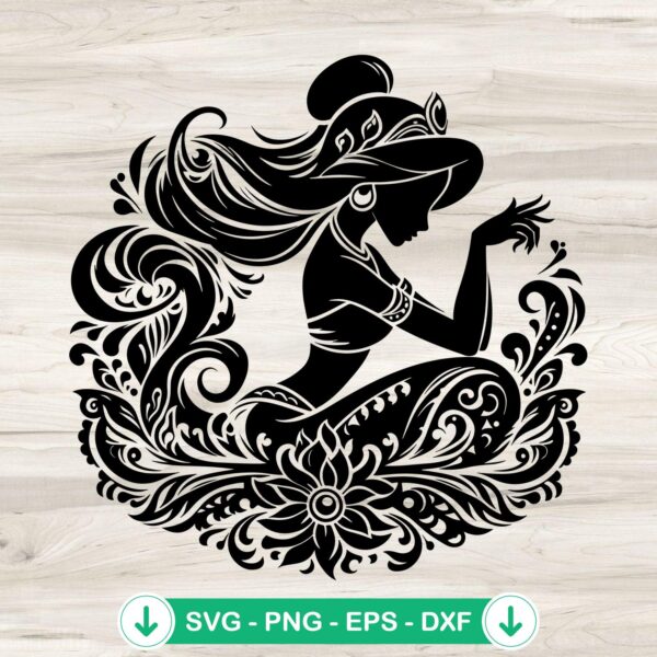 Jasmine Disney Princess SVG file for cutting machine